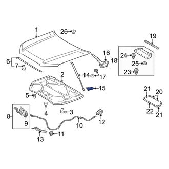 Toyota OE - Left Hood Lift Support Bracket
