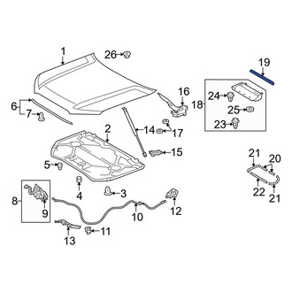 Toyota OE - Hood Scoop Bracket