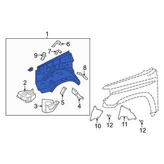 Toyota OE - Front Left Fender Apron Assembly