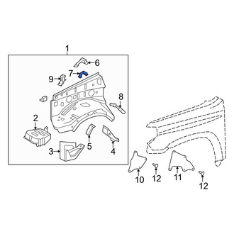 Toyota OE - Rear Left Fender Apron Reinforcement Bracket