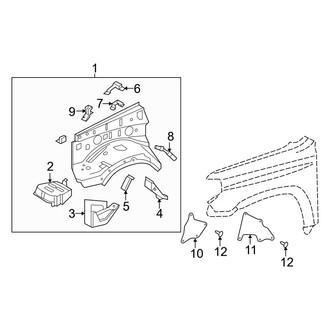 Toyota OE - Fender - Inner Components