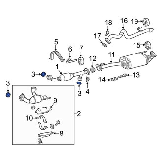 Toyota OE - Rear Right Catalytic Converter Gasket