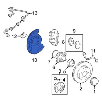 Toyota OE - Front Left Brake Dust Shield