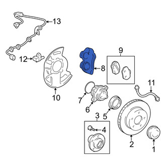 Toyota OE - Front Left Disc Brake Caliper