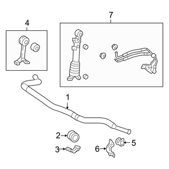 Toyota OE - Front Suspension - Stabilizer Bar & Components (With Dynamic Suspension), (TRD Off-Road / TRD Off-Road Premium)