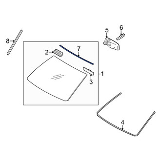 Toyota OE - Front Upper Windshield Molding