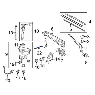 Toyota OE - Front Upper Outer Windshield Washer Hose