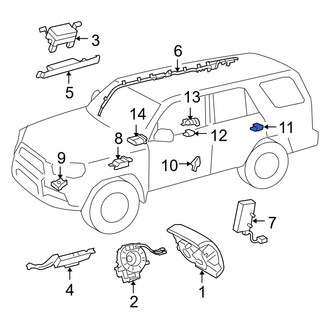 Toyota OE - Center Rear Air Bag Impact Sensor