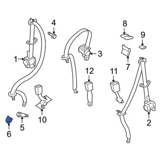 Toyota OE - Center Seat Belt Retractor Cover