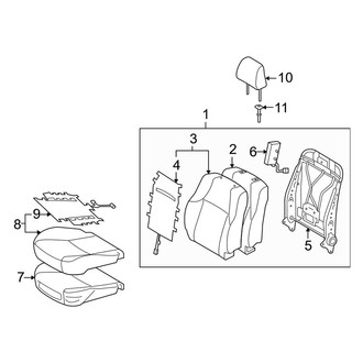 Toyota OE - Seats & Tracks - Driver Seat Components (W/O Ventilated, With Power)