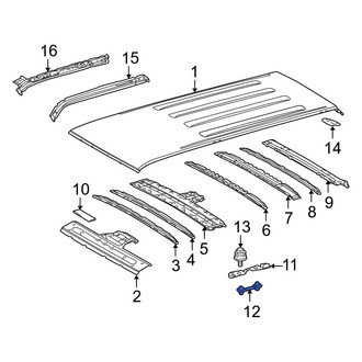 Toyota OE - Lower Roof Luggage Carrier Side Rail Bracket