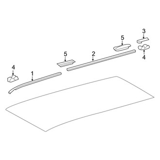 Toyota OE - Roof - Exterior Trim (W/O Sunroof)