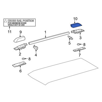 Toyota OE - Rear Right Roof Rack Cover