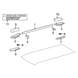 Toyota OE - Roof Luggage Carrier Side Rail Seal