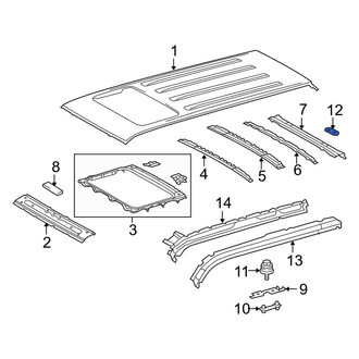Toyota OE - Left Roof Panel Reinforcement
