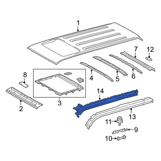 Toyota OE - Left Inner Roof Side Rail