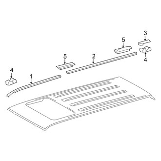Toyota OE - Roof - Exterior Trim (With Sunroof)