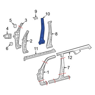 Toyota OE - Left Inner Body B-Pillar