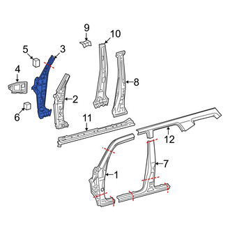 Toyota OE - Left Inner Body A-Pillar