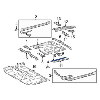 Toyota OE - Front Left Outer Floor Side Rail Reinforcement