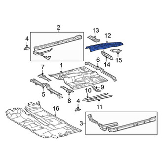 Toyota OE - Upper Floor Side Rail Reinforcement