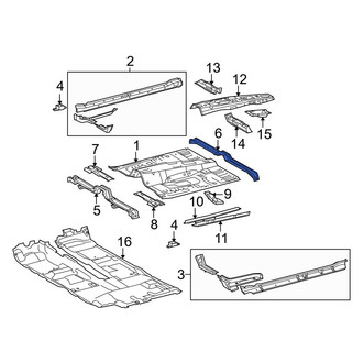 Toyota OE - Rear Floor Pan Crossmember