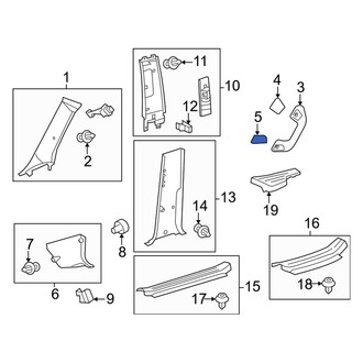 Toyota OE - Right Lower Interior Grab Bar Cap