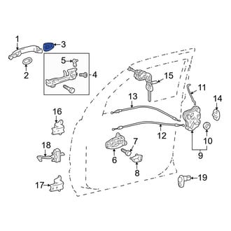 Toyota OE - Rear Exterior Door Handle Cover