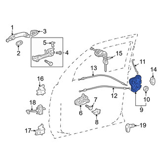 Toyota OE - Front Left Door Latch Assembly