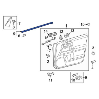 Toyota OE - Front Left Door Window Belt Weatherstrip