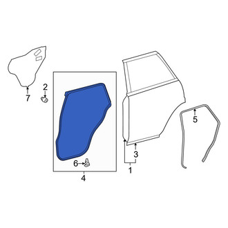 Toyota OE - Rear Right Door Seal