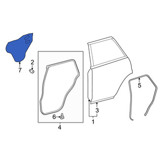 Toyota OE - Rear Right Door Water Deflector