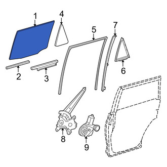 Toyota OE - Front Left Door Glass