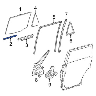 Toyota OE - Rear Right Window Regulator Rail