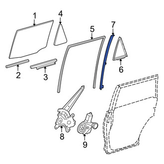 Toyota OE - Rear Right Door Window Division Bar