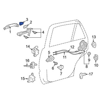 Toyota OE - Rear Exterior Door Handle Cover