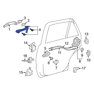 Toyota OE - Rear Right Exterior Door Handle Base