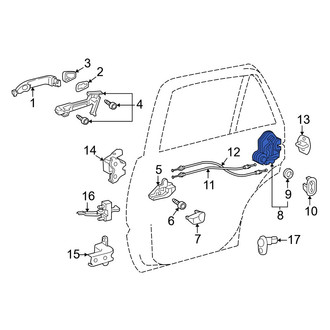 Toyota OE - Front Right Door Latch Assembly