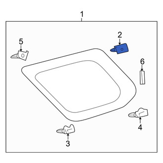 Toyota OE - Left Upper Quarter Window Trim Clip
