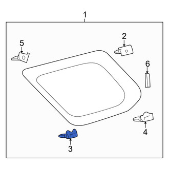 Toyota OE - Front Left Lower Quarter Window Trim Clip