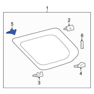 Toyota OE - Front Left Quarter Panel Glass Spacer