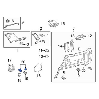 Toyota OE - Rear 12 Volt Accessory Power Outlet Cover
