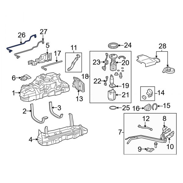 Toyota OE 7720935470 Diesel Fuel Injector Hose