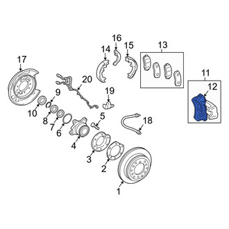 Toyota OE - Rear Left Disc Brake Caliper Bracket
