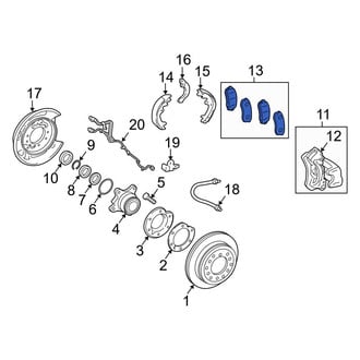 Toyota OE - Rear Disc Brake Pad Set