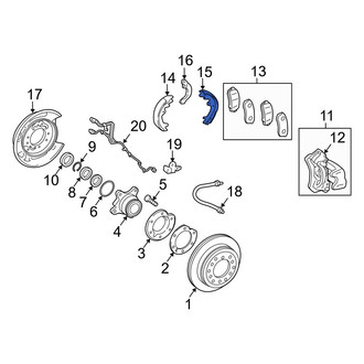 Toyota OE - Rear Left Parking Brake Shoe
