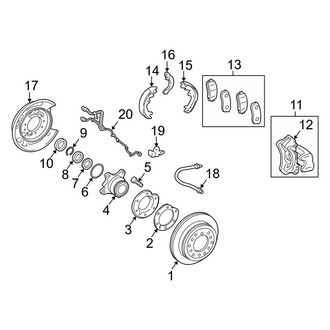 Toyota OE - Rear Suspension - Brake Components