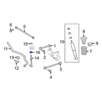 Toyota OE - Rear Center Suspension Stabilizer Bar Link Washer
