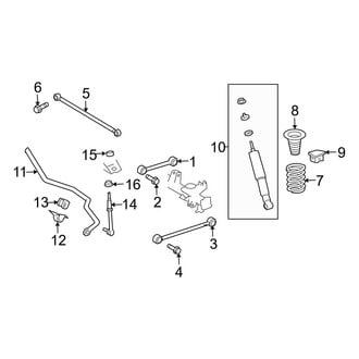 Toyota OE - Rear Suspension - Suspension Components (With Standard Suspension)