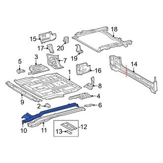 Toyota OE - Rear Center Floor Side Rail